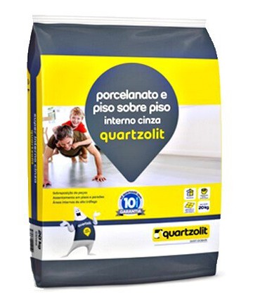 Argamassa Piso Sobre Piso Interno Weber 20kg Cinza Quartzolit